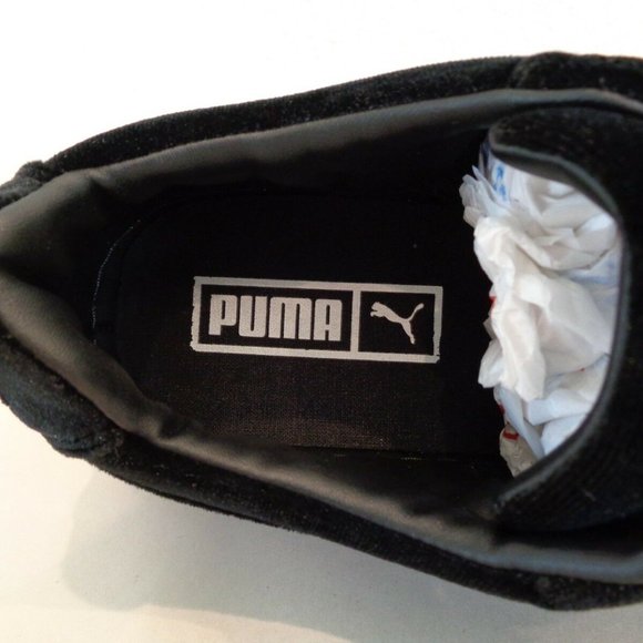 Puma BASKET PLATFORM Black Velvet New Sneakers - Picture 4 of 8